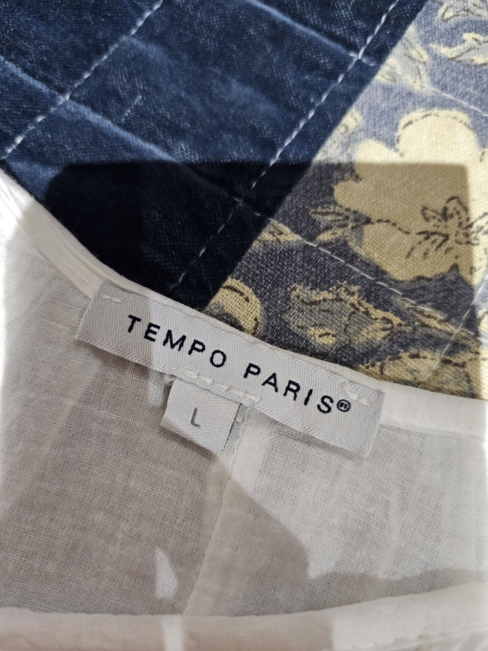 Tempo Paris White Layered Peasant Blouse - Picture 5 of 9